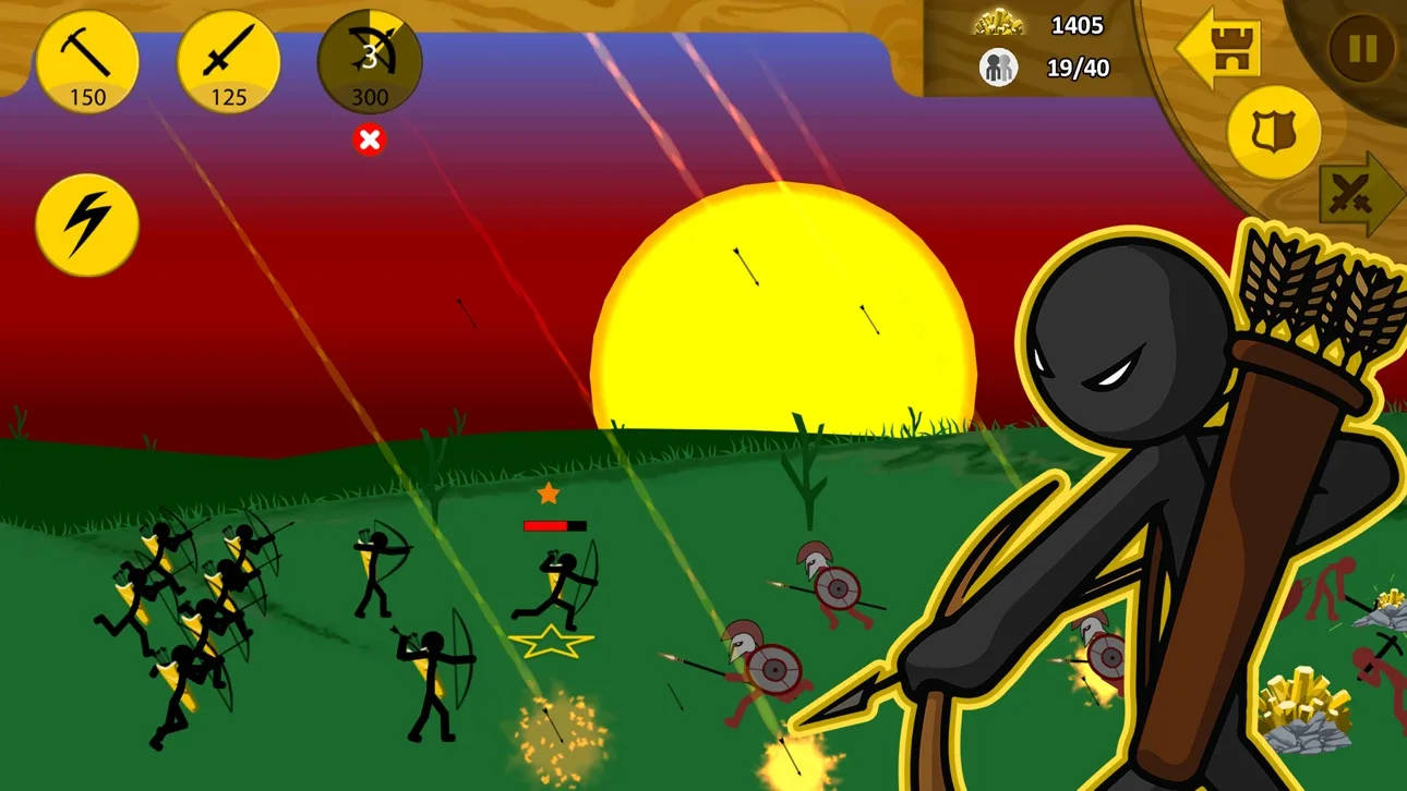 Строительство и тренировка армии в Stick War Legacy